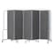 National Public Seating Room Divider, 6' Height, 5 Sections, Grey Panels and Grey Frame RDG6-5PT02 - alternate 3